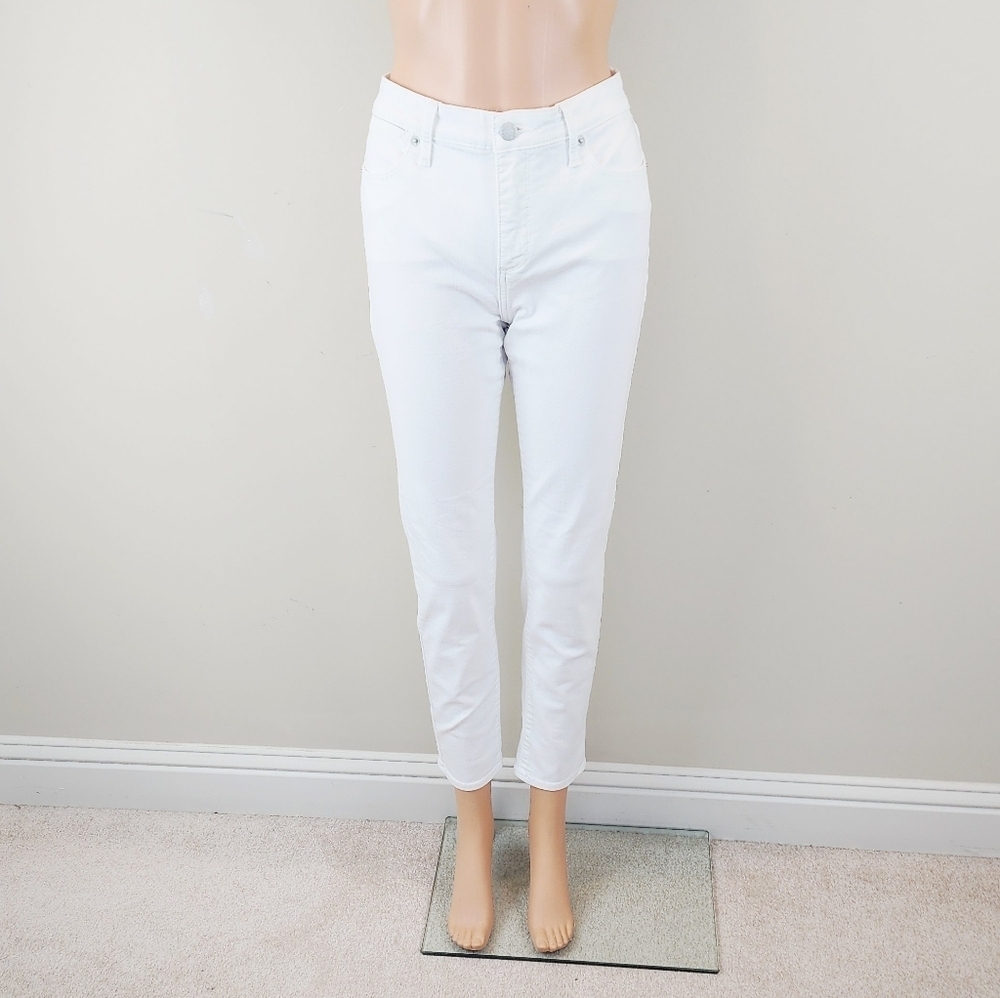 Lucky Brand Mid Rise Hayden Skinny Ankle Crop White Jean Pants - Picture 4 of 14